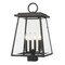 Z-Lite Broughton Outdoor Post Mount Fixture, 4-Light, 12.5 In.W x 21.75 In.H, Black/Clear Beveled 521PHBS-BK - alternate 1